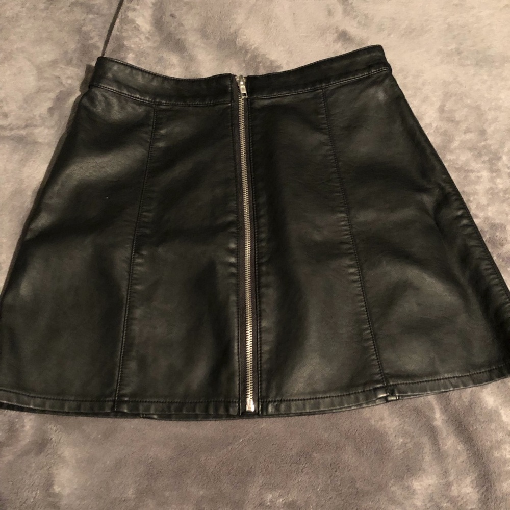 Faux leather skirt